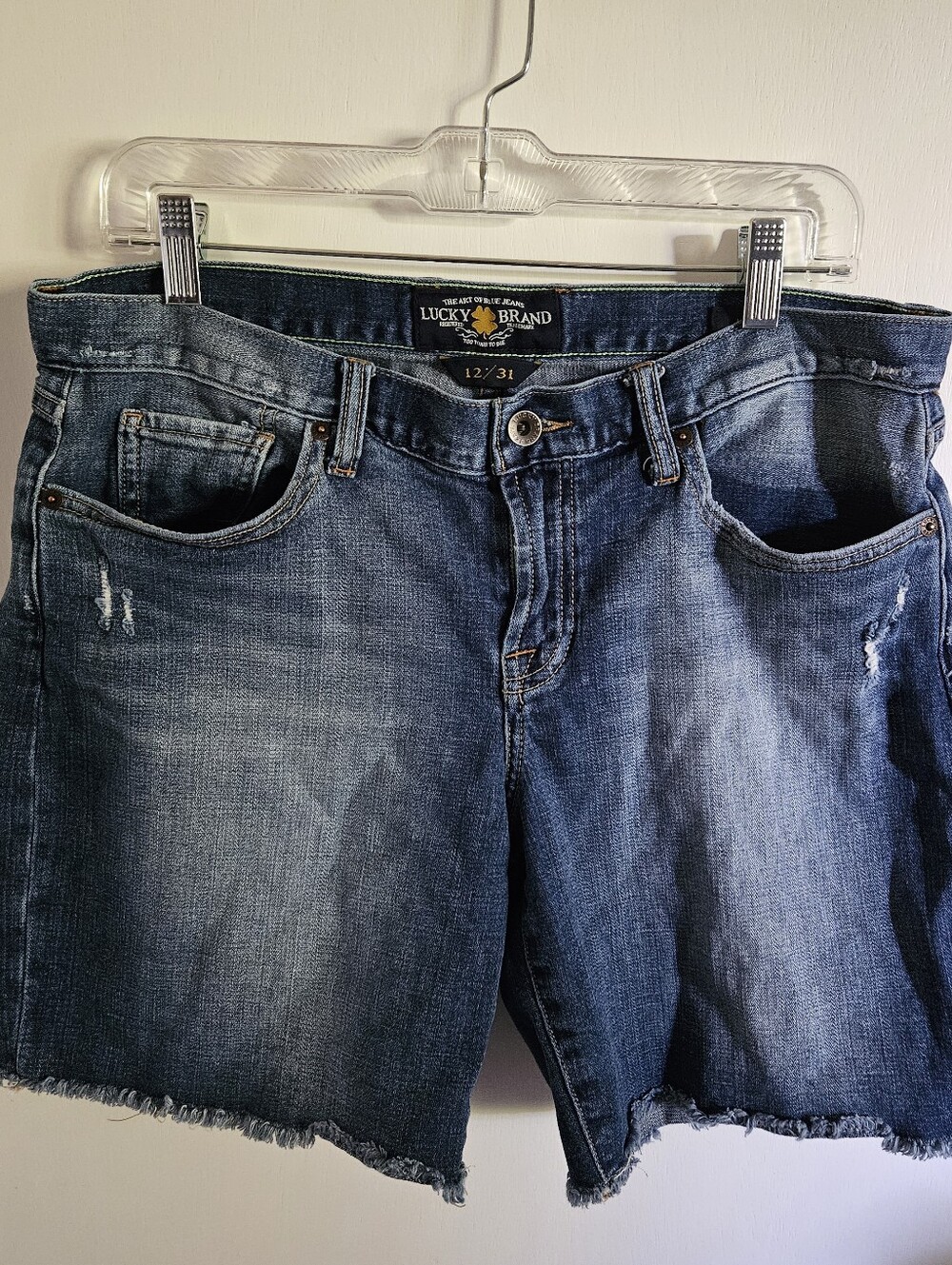 Lucky Brand Abbey Short Medium Wash Distressed Shorts Size 12/31